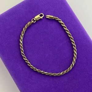 💛 925 Gold Vermeil Rope Chain Bracelet | Classic Minimal Everyday Jewelry